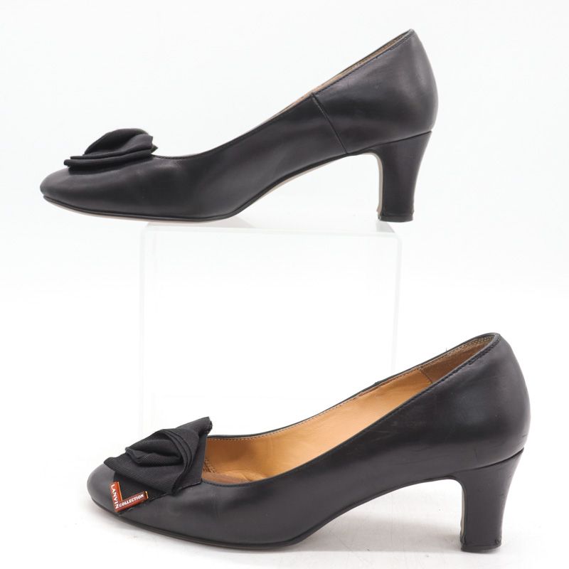ランバン パンプス 靴 シューズ 日本製 黒 レディース 23cmサイズ 