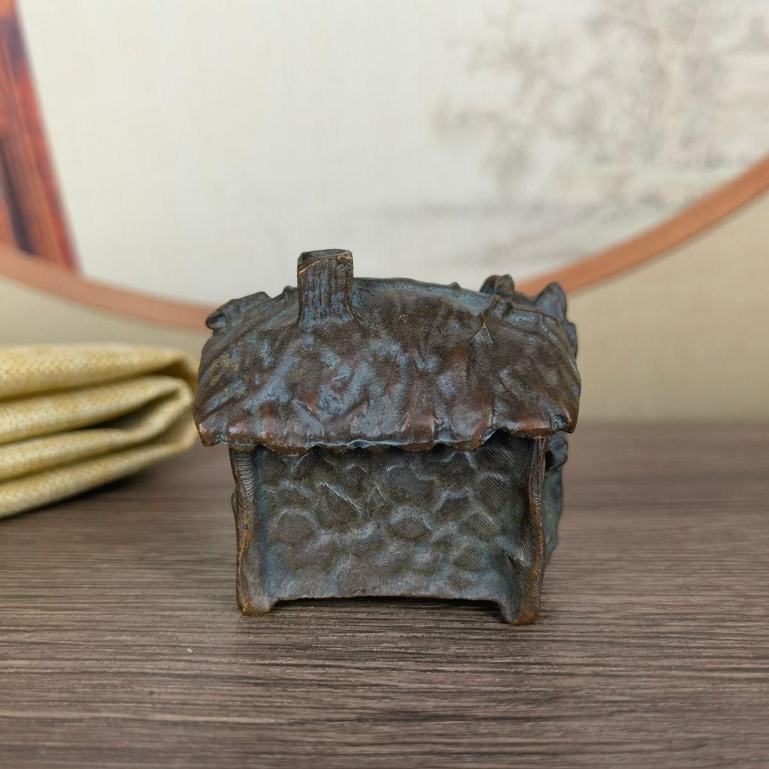 銅製 香炉 樹屋香炉 茶台薫香炉 香道具 装飾品工芸品 置物