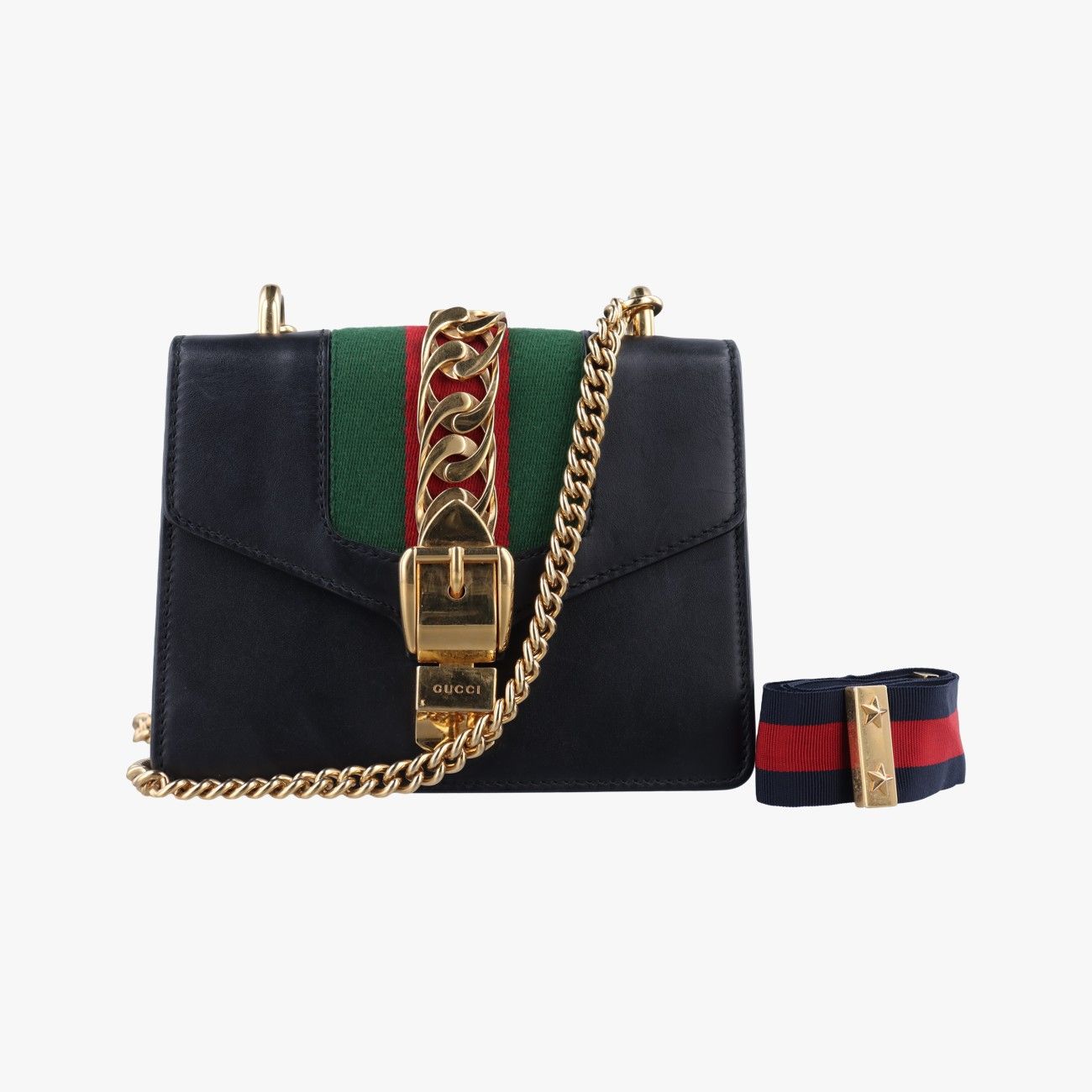 グッチGucciシルヴィ ブラック×レッド×グリーン レザー 431666 C026164904
