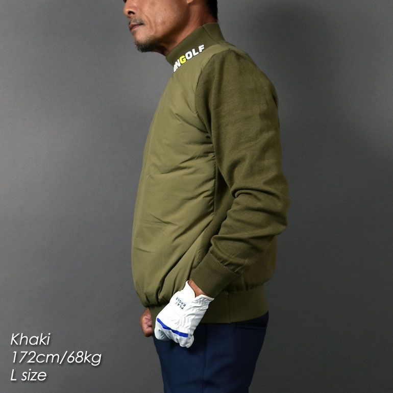 新品【COMONGOLF/コモンゴルフ】発熱ニットフロント切替防寒