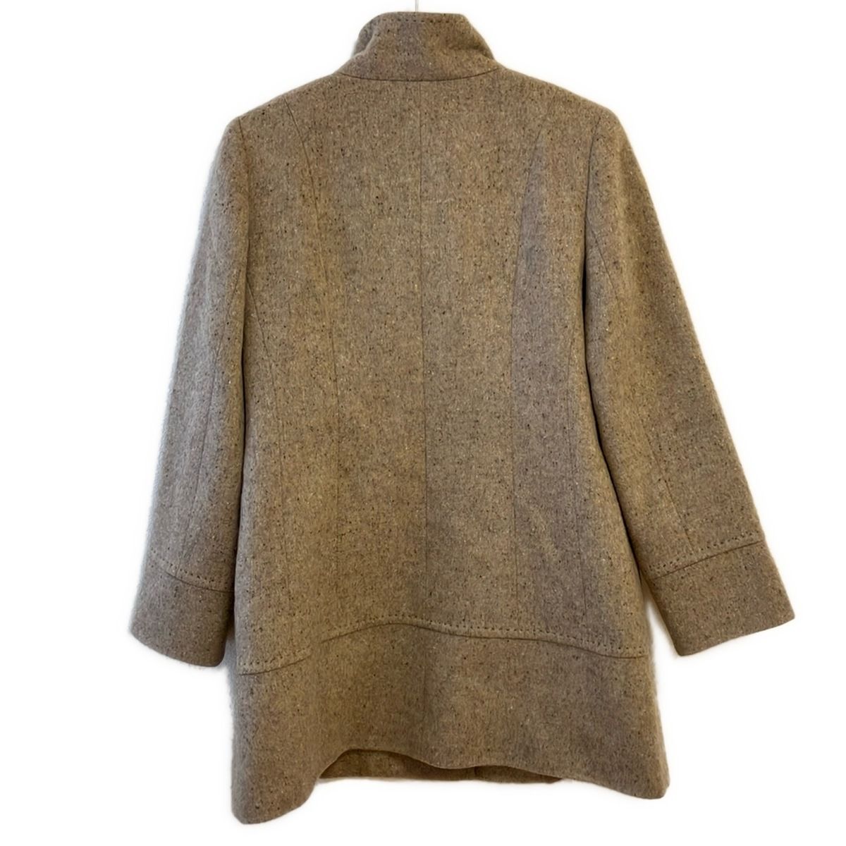 Leilian レリアン コート サイズ9 M レディース - ベージュ×ブラウン×マルチ 長袖|カシミヤ|ステッチ|冬