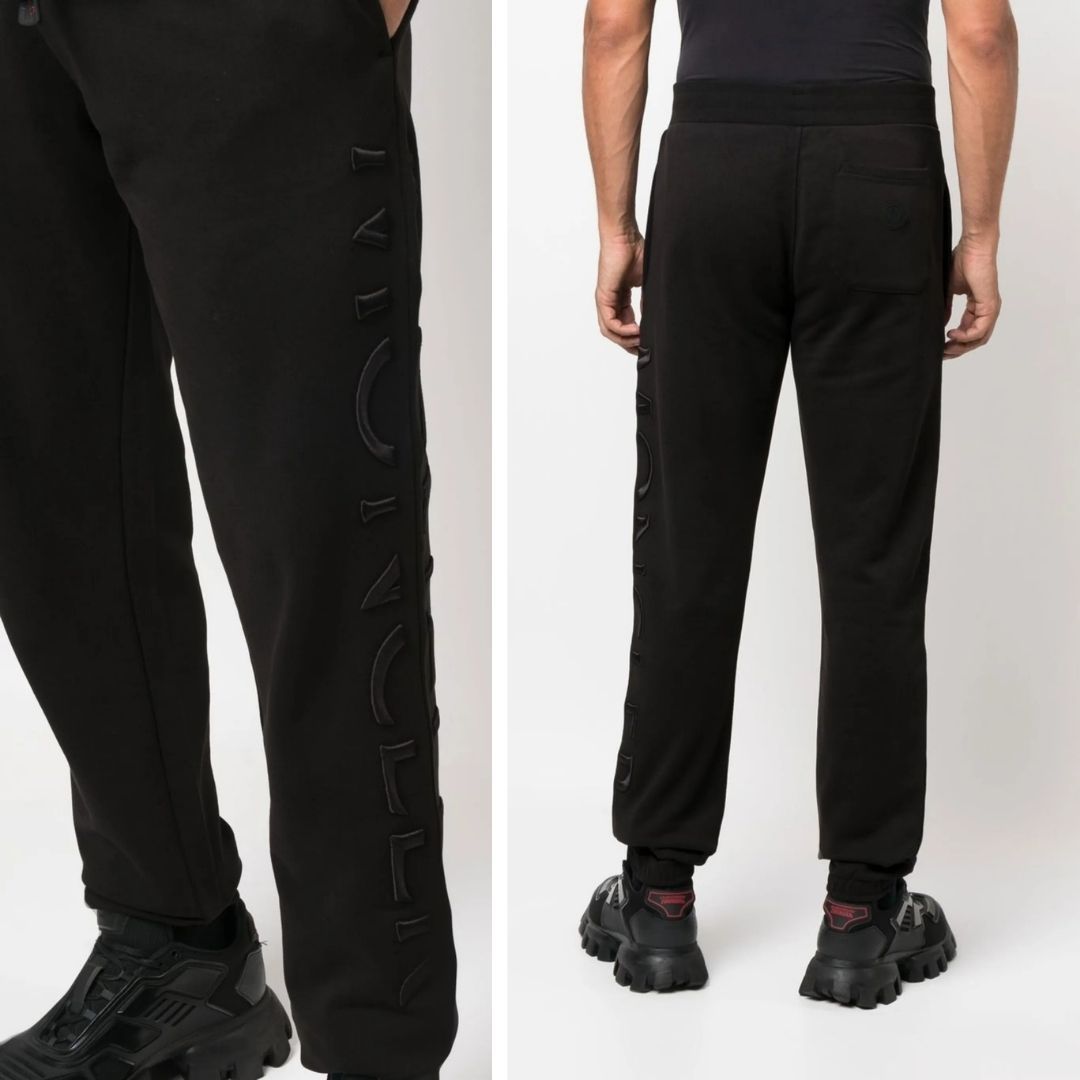 新品未使用☆MONCLER 3Dレタリング刺繡ロゴ スウェット L Black 定価22万円 新品未使用タグ付き MONCLER 3Dレタリング刺ロゴ