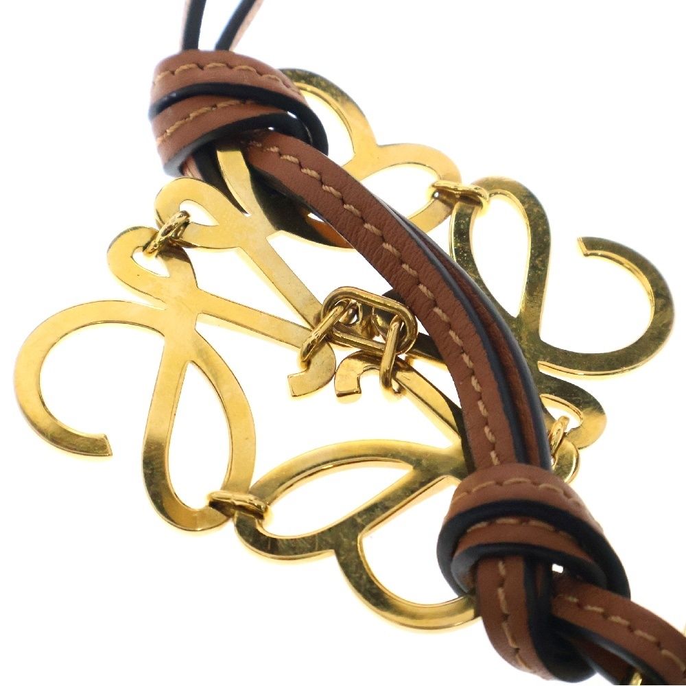 LOEWE (ロエベ) アナグラム キーチャーム ブラウン レザー