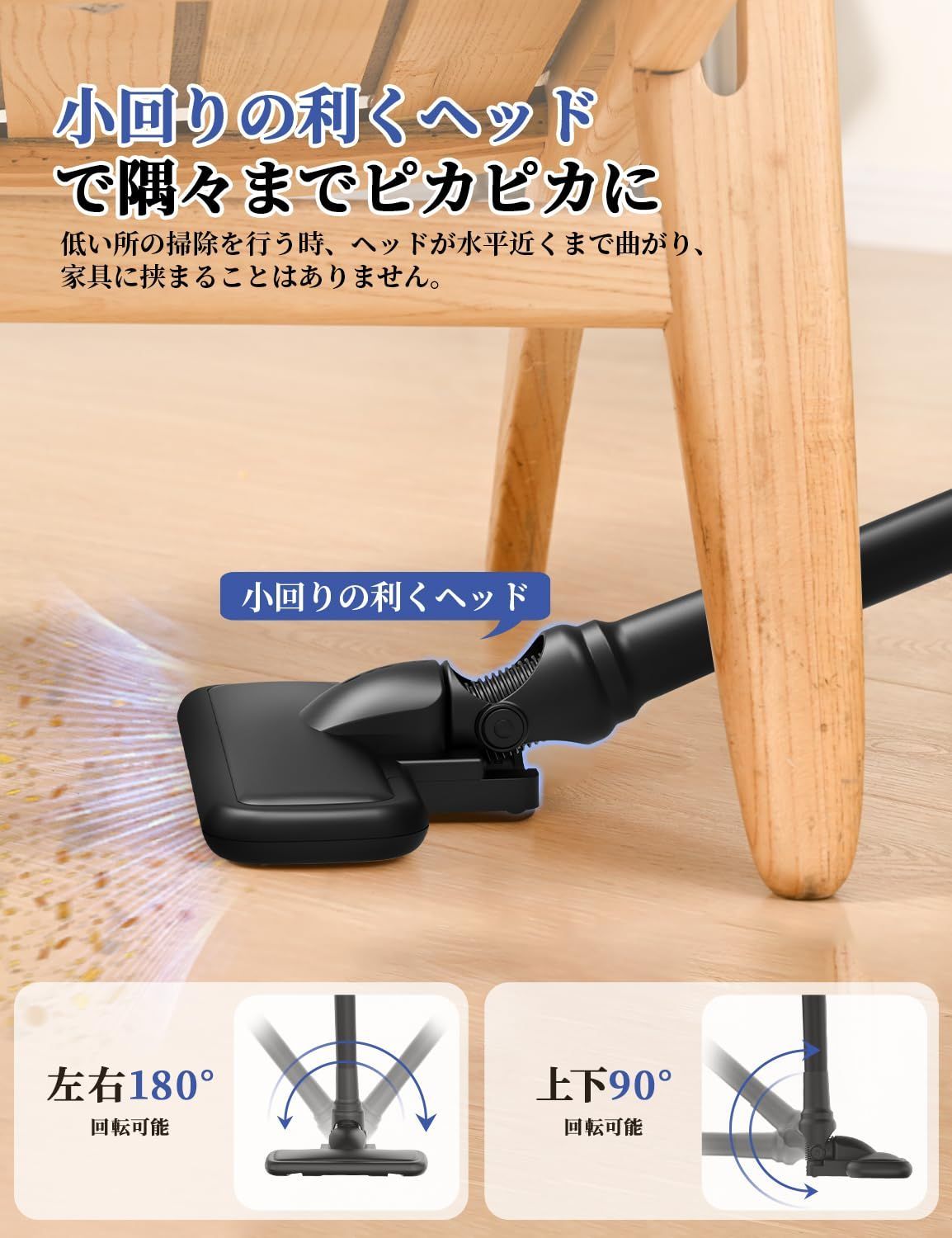 掃除機 コード式 38KPa強力吸引 5M電源コード Verslife C8PRO 1.1kg超 掃除機 コード式 38KPa強力吸引 5M電源コード Verslife C8PRO 1.1kg超