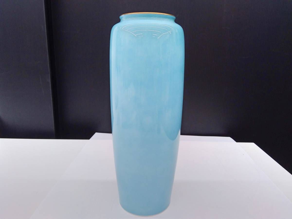 有田焼 深川製磁 オリエンタルブルヌーボ9号 花生 深川製磁 ブルー