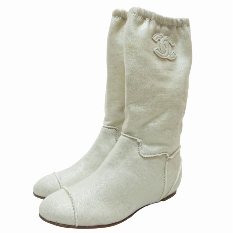 シャネル CHANEL 08C ニットブーツ ショートブーツ シューズ