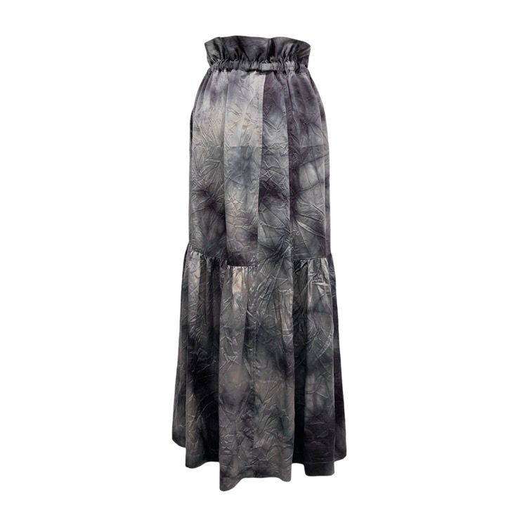 Ujoh ジップロングスカート UJOH】Draw code Gathered Skirt | Pay ID