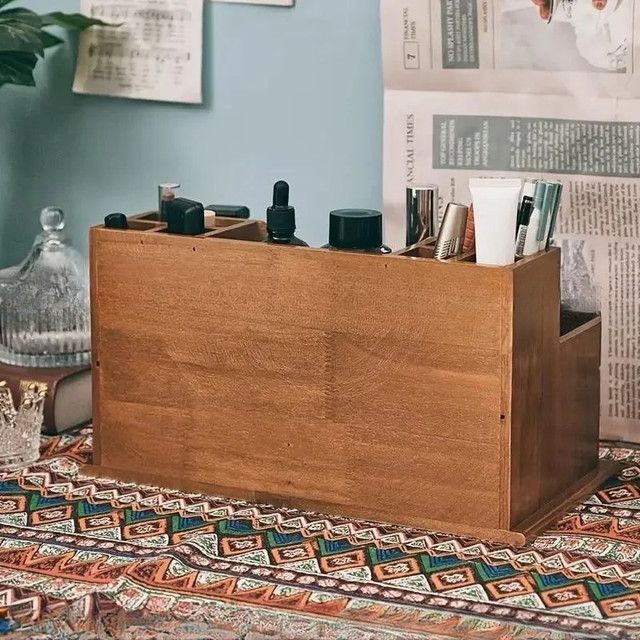 収納ケース ヴィンテージスタイル 木製 卓上 ジュエリー 化粧品 香水 メイク道具収納 大容量 小物収納 おしゃれ アンティーク カフェ風インテリア 4-7 MARWIL-DEMENAGEMENTS_CH