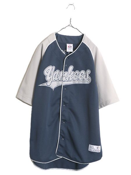 なクーポン配布中! MLB オフィシャル TRUE FAN ニューヨーク ヤンキース 半袖 ベースボール シャツ メンズ XL | ゲームシャツ ユニフォーム 半袖シャツ 重ね着