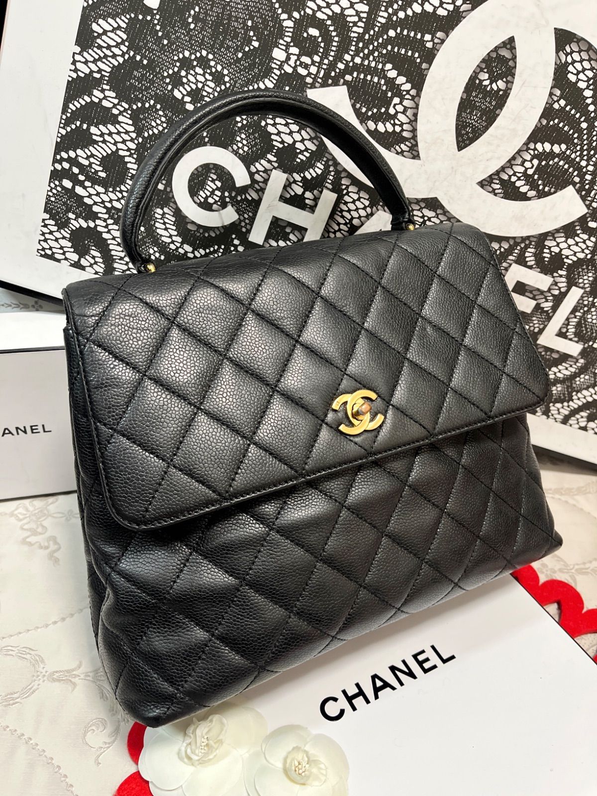 ◇◇ 極美品 シャネル CHANEL ケリー バッグ ハンドバッグ マトラッセ