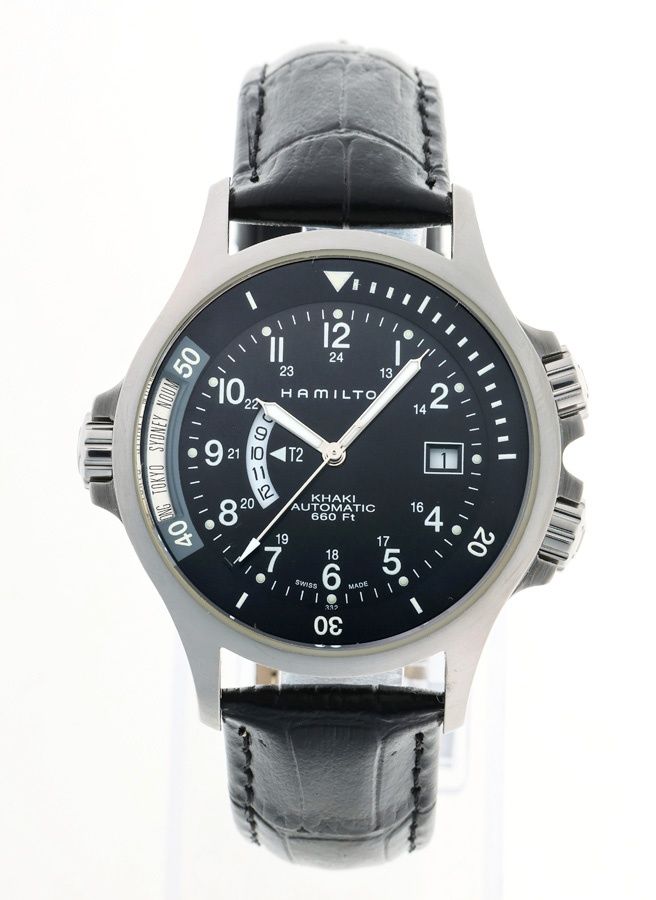 【良品】ハミルトン カーキ ネイビー GMT　H776151 自動巻き デイト 楽天市場】【HAMILTON】ハミルトン カーキネイビーサブオート