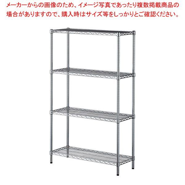 ワイヤーラック D35cm アジャスタータイプ H151cm 4段W90.7cm 61-809-36-2