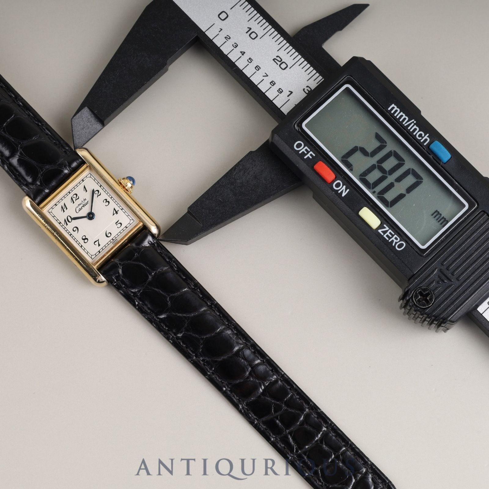カルティエ マストタンク SM 5057001 クォーツ Cal.057 SV925 革 純正D  