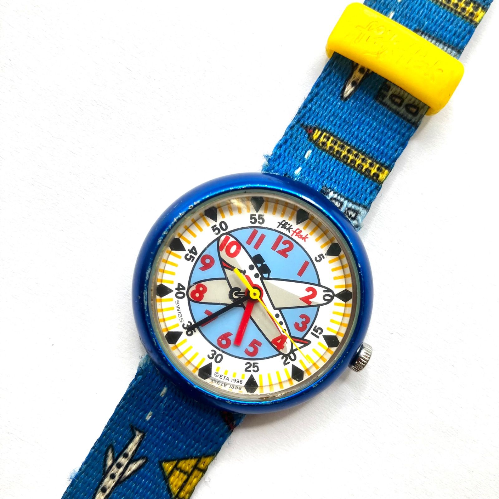 【flik flak 腕時計】フリックフラック ボーイズ ウォッチ ブルー かわいい飛行機 スウォッチ 子供用 腕時計