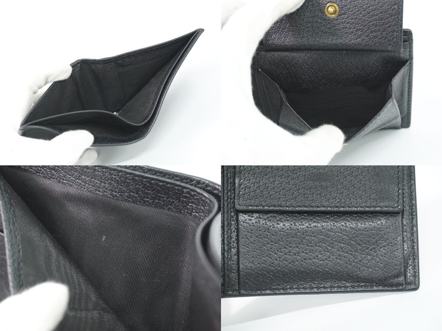 本物 グッチ GUCCI シェリーライン 折財布 コンパクトウォレット  