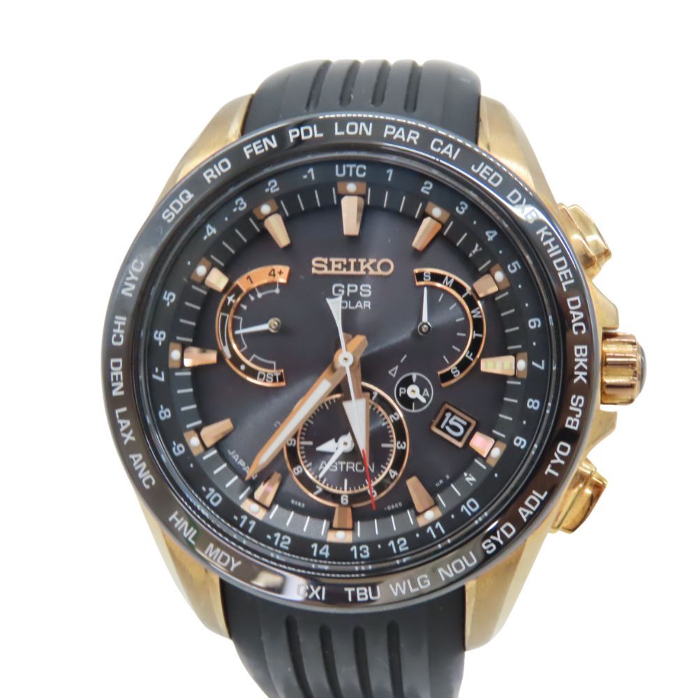 SEIKO セイコー 8X53-0AC0-2 アストロン ウォッチ 腕時計 防水 電波ソーラー ブラック メンズ 国産時計 素材 セラミック＋ステンレススチール A2502593 無料ギフトラッピング承ります