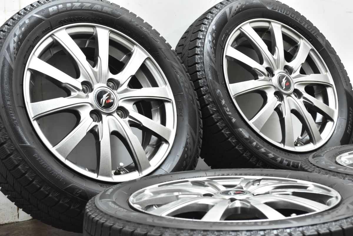 Fang 14in 4.5J 45 PCD100 製 ブリヂストン ブリザック VRX3 155 65R14 N-BOX N-ONE N-WGN ワゴンR アルト タント ムーヴ