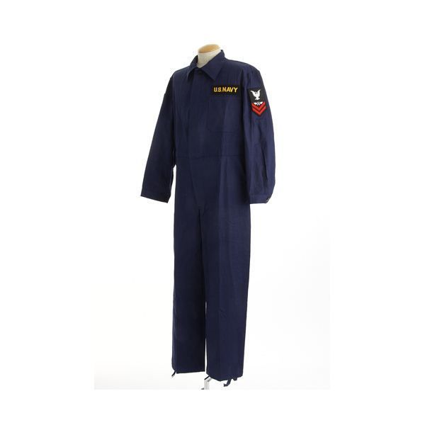 アメリカ海軍 米軍 紋章入り ヘリンボーンワーカーカバーオール 522904 ネイビー M LLC-HASEGAWATOSO_COM