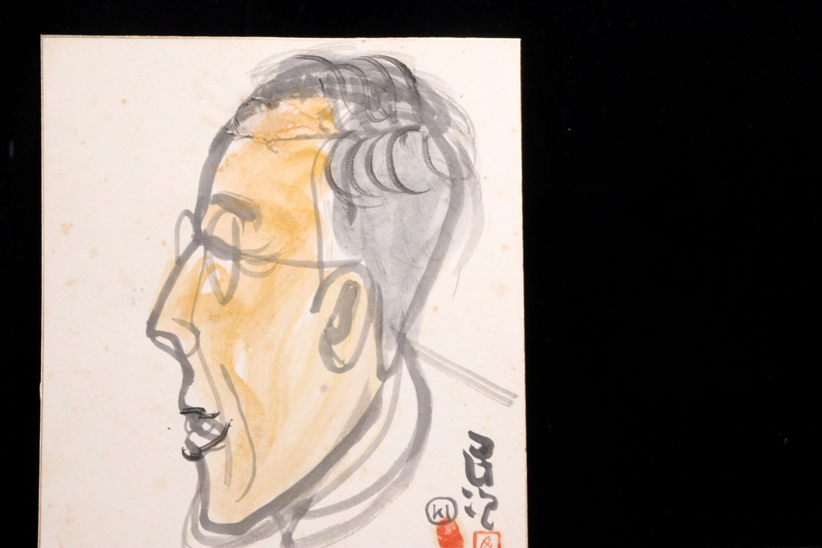 絵画　色彩水墨画　水彩画　真作　栖雪『花鳥図』 絵画 色彩水墨画 水彩画 真作 栖雪『花鳥図』