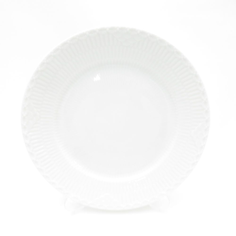 ROYAL COPENHAGEN ロイヤルコペンハーゲン ホワイトフルーテッドハーフレース 中皿 4枚 セット 19cmプレート デンマーク製 SC8888J1