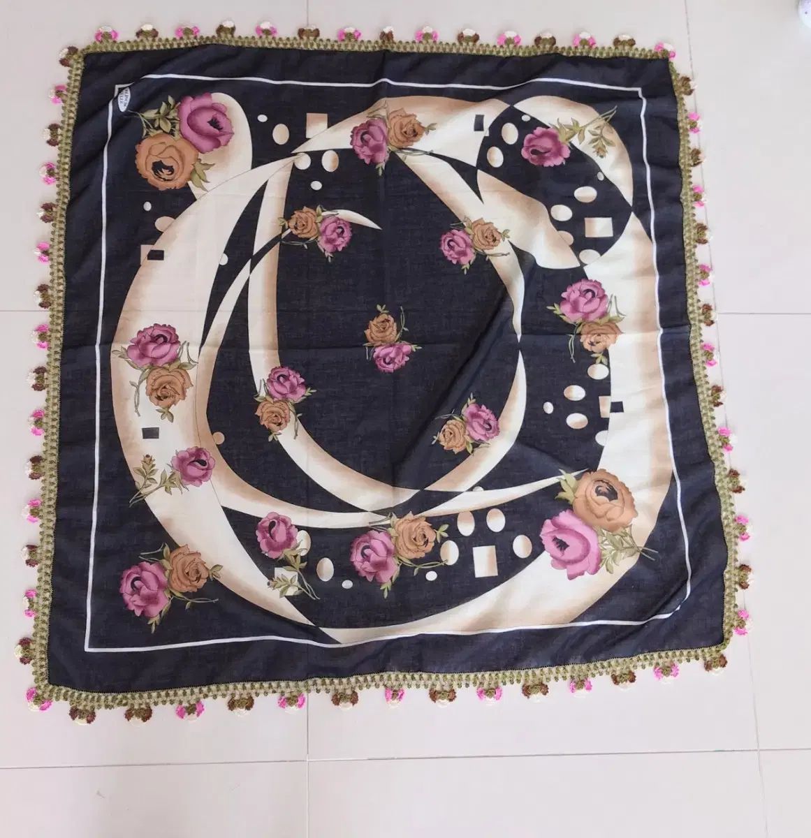 フラワー 手を暖かく保つ レース 装飾 スカーフ トルコ