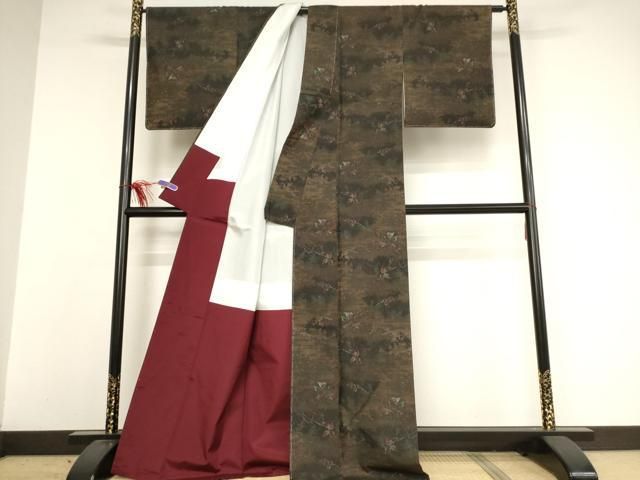 平和屋着物○上質な紬 枝葉文 正絹 逸品 未使用 AAAW5347br - メルカリ