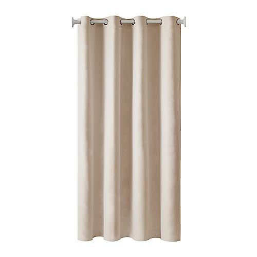 L 180.00cm x W 150.00cm_ベージュ Topfinel カーテン 遮光 間仕切りカーテン 断熱 幅150cm 丈180cm 1枚入り ベージュ ハトメ型 突っ張り棒 カーテン 仕切りカーテン ドアカーテン 目隠し 玄関 キッチン リ