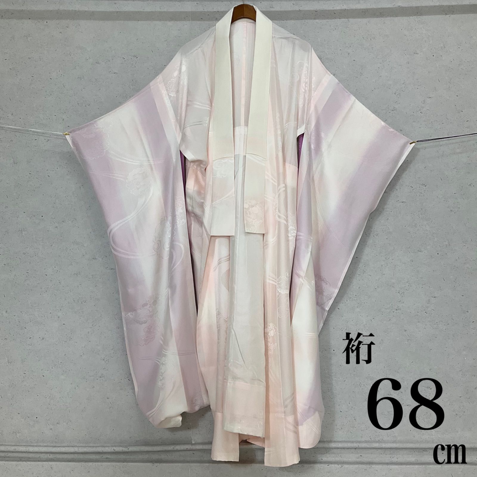 超美品 正絹 長襦袢 袖無双 着物 127.5 ピンク