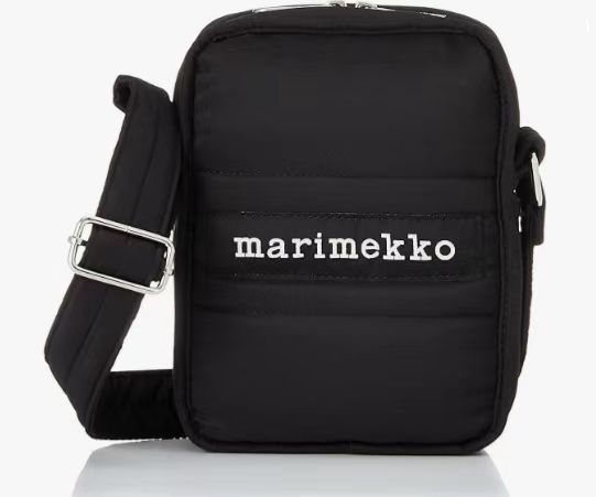 marimekko マリメッコ ショルダーバッグ LEIMEA 090805 レディース クロスボディ ポシェット ロゴ 中綿 キルティング 鞄 black