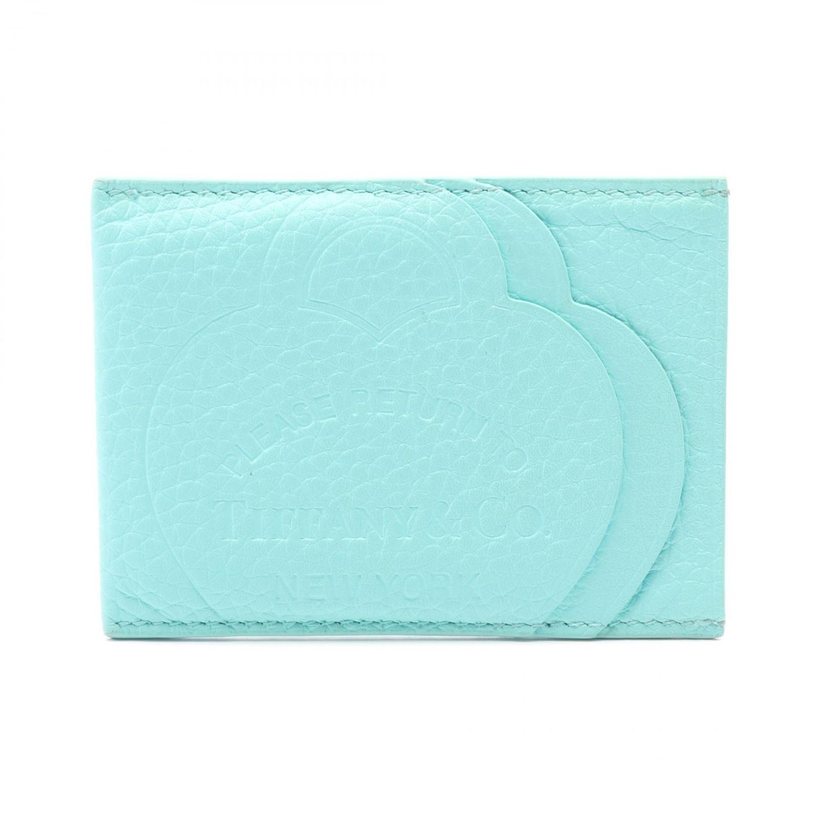 ティファニー TIFFANY＆CO カードケース リターントゥティファニー ティファニーブルー レザー リターン トゥ ティファニー カードケース レディース Used A