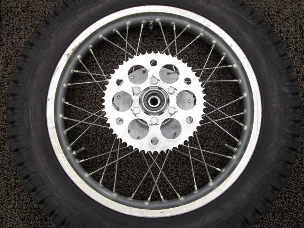 TY175 タカサゴ リアホイール スプロケット □A6501 ブレーキドラム 525 ヤマハ 525 キャブ車 動画有