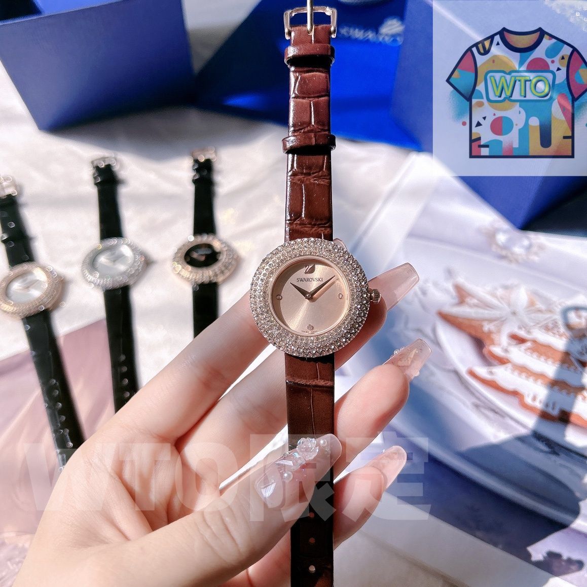 今日WTO】SWAROVSKI スワロフスキー ダイヤモンド時計 きらめく