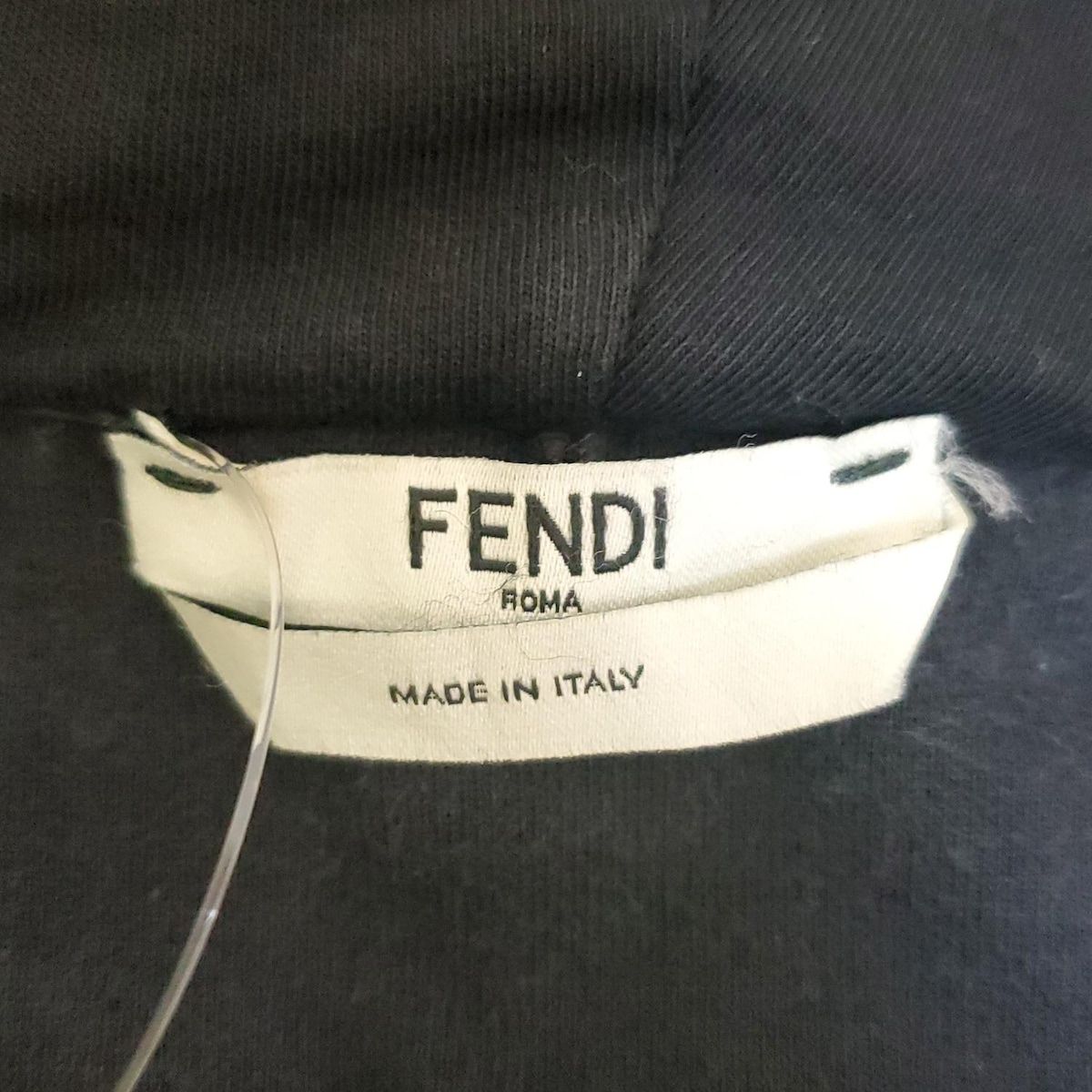 FENDI(フェンディ) パーカー サイズL メンズ - 黒 長袖/ズッカ柄/プル  