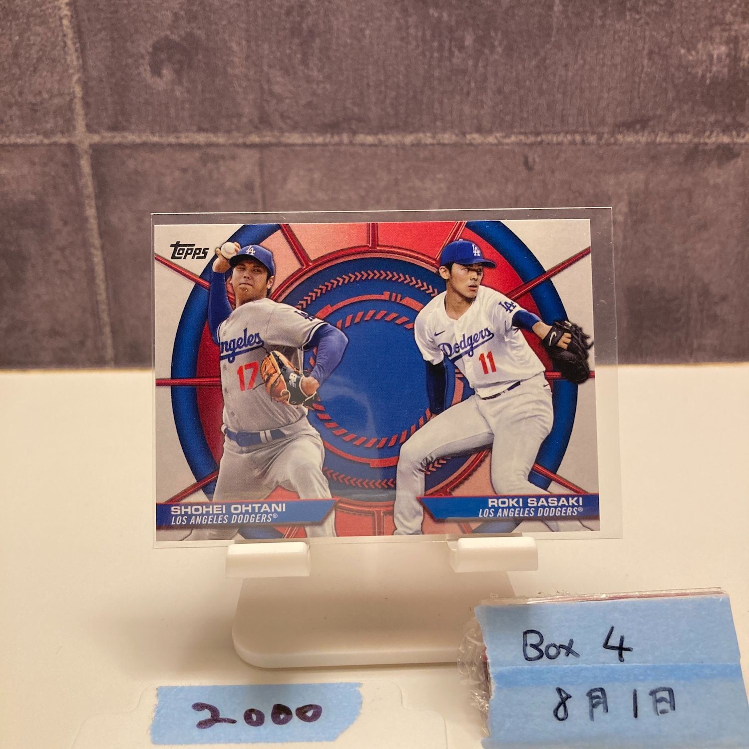 佐々木朗希　大谷翔平　ラインナップカード　ドジャース 2025 Topps 大谷翔平 佐々木朗希 ロサンゼルスドジャース Duo