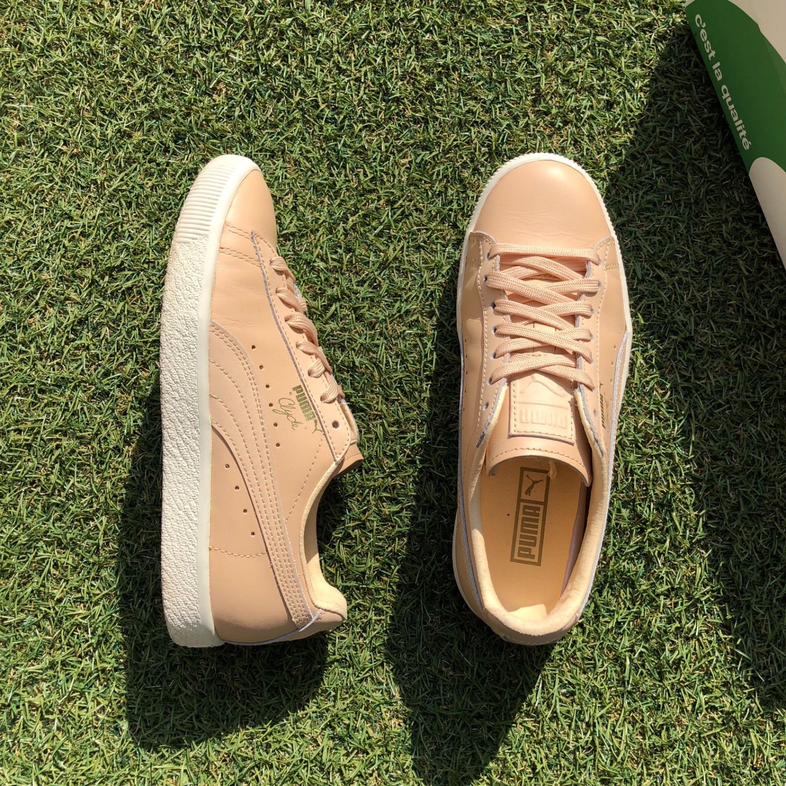 美品23 PUMA CLYDE NATURALプーマ クレイド ナチュラルE47