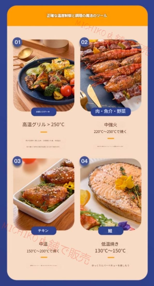 自動グリル ノンスティックグリルパン