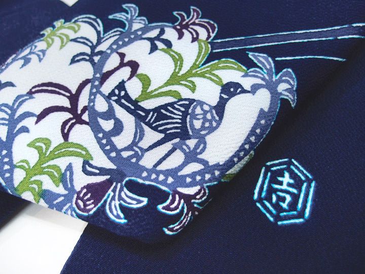 お仕立て済み　栗山吉三郎　本麻名古屋帯 帯が主役とても素敵です 名古屋帯 栗山吉三郎 仕立て込み 本麻 夏九寸帯 和染め紅型 お太鼓柄