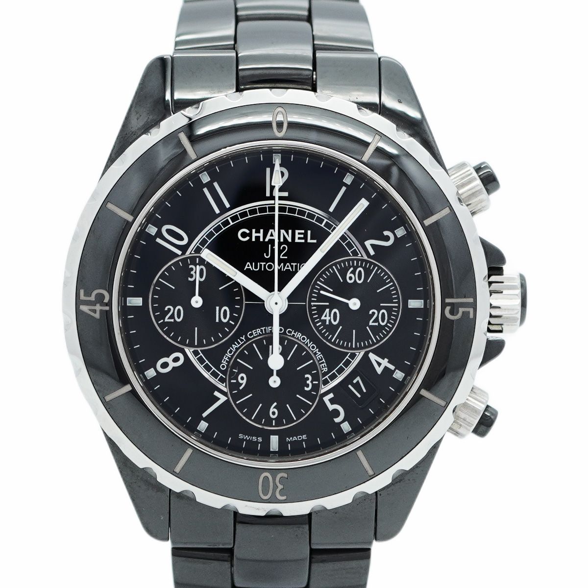 5wwm0239 シャネル J12 H0940 黒文字盤 腕時計 メンズ