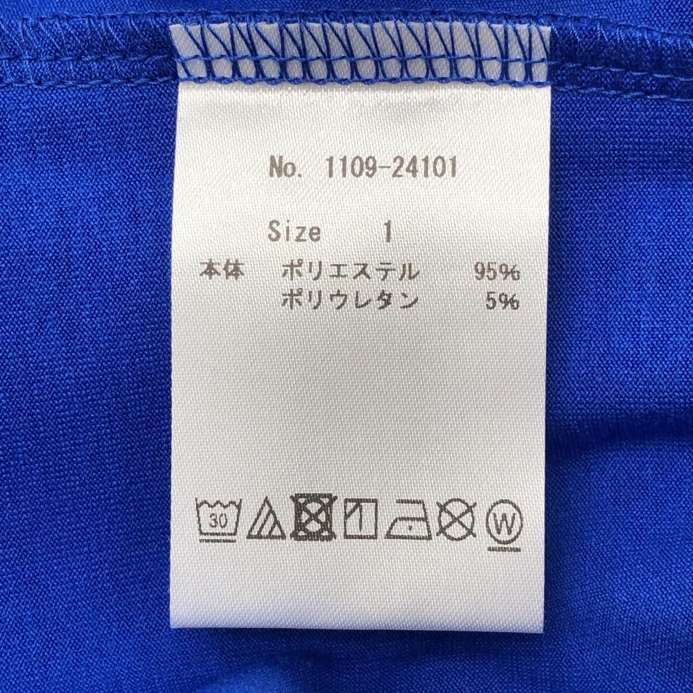 新品】CPG 長袖ハイネックシャツ ブルー×ネイビー 光沢ロゴ
