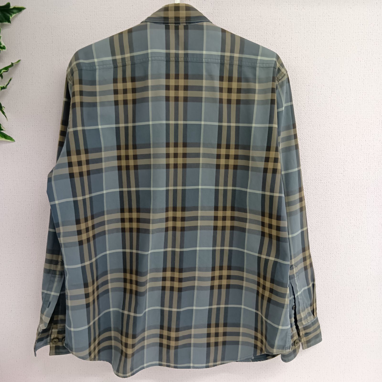 BURBERRY LONDON バーバリー ロンドン 長袖 シャツ グレー M 美品】バーバリーロンドン 長袖シャツ サイズ39(M