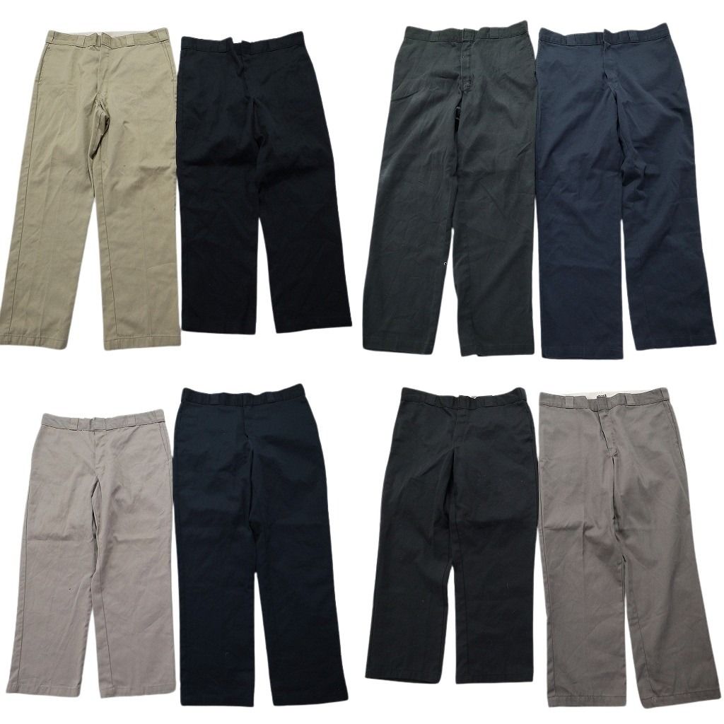 古着卸 ディッキーズ DickieS 874 ワーク パンツ 8枚セット メンズ 38 ワーク グレー ベージュ ブラック 古着 MZ7530