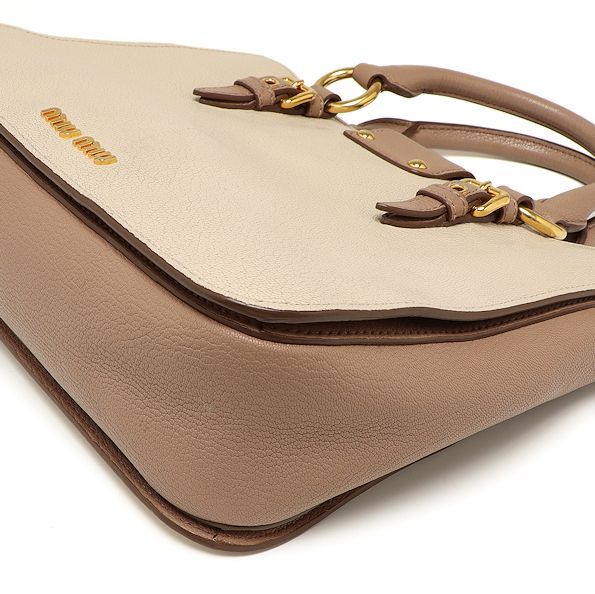 ミュウミュウ マドラスレザー 2wayバッグ RN799C miu ミュウミュウ 2WAYバッグ マドラス 直営店購入品 RN799C