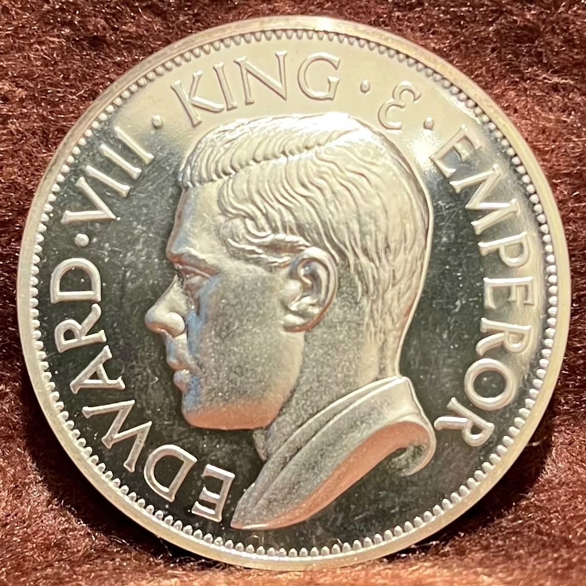 1936年 イギリス エドワード8世 馬上騎士 クラウン 銀貨 メダル - メルカリ