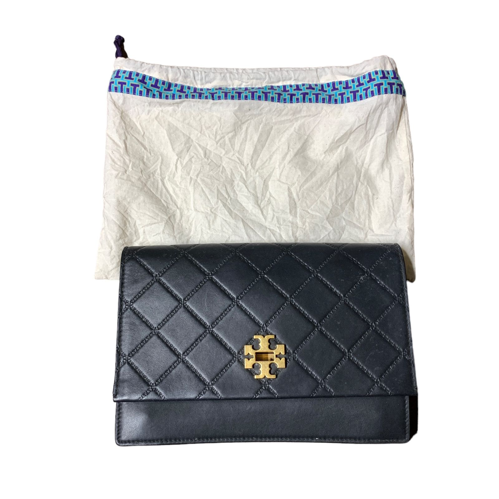 ◆中古品◆TORYBURCH  トリーバーチ レザー ミニ ショルダーバッグ ブラック レディース 保管袋 R66909ND