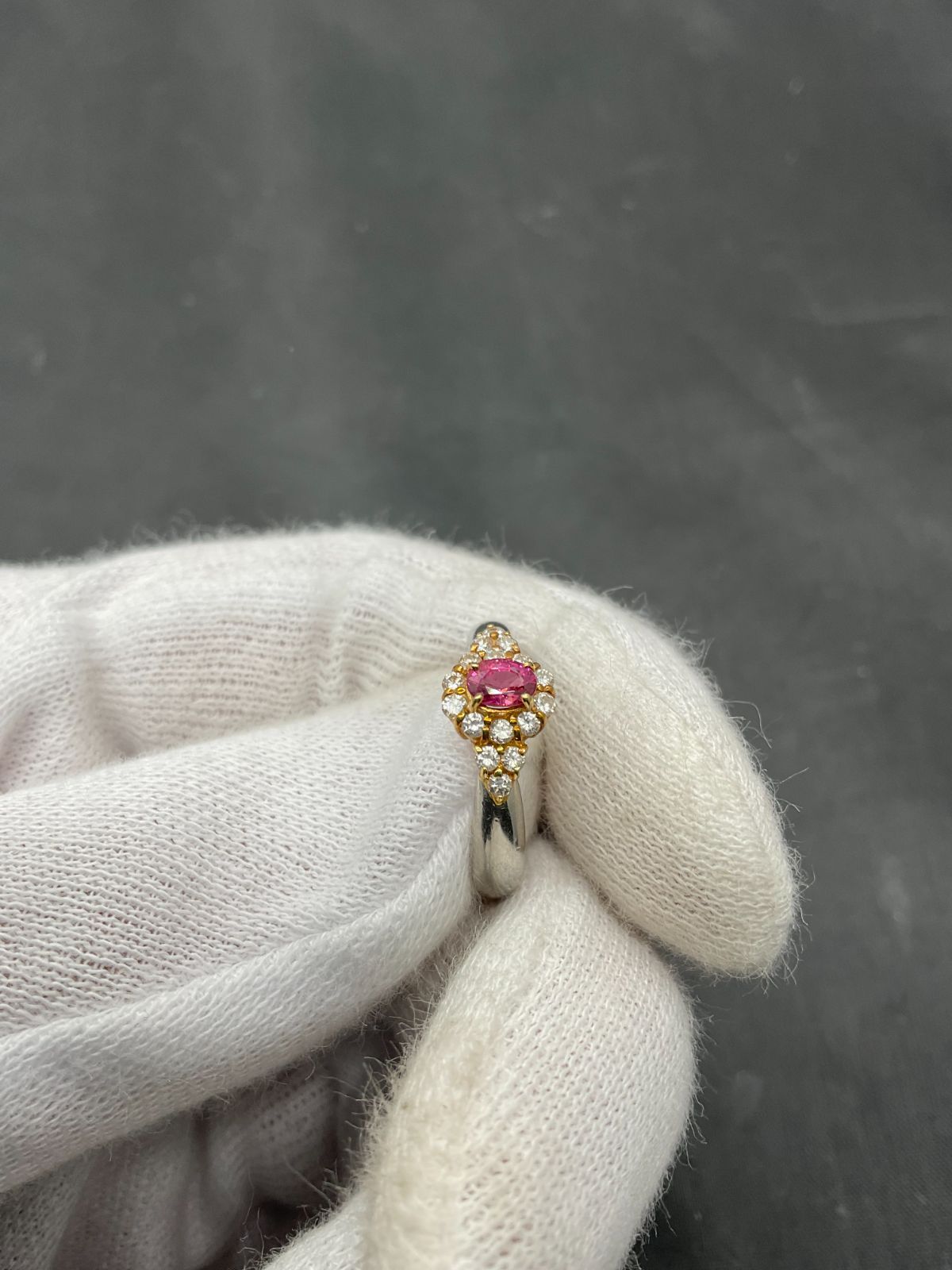ダイヤリングPT900|K18 0.27ct