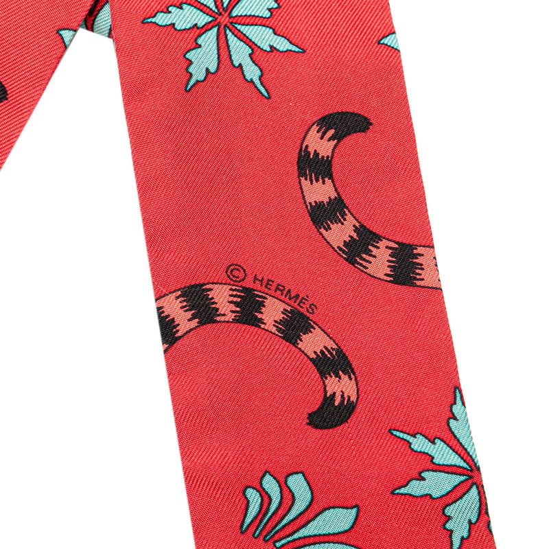 エルメス ツイリー LES LEOPARDS ヒョウ スカーフ シルク レディース