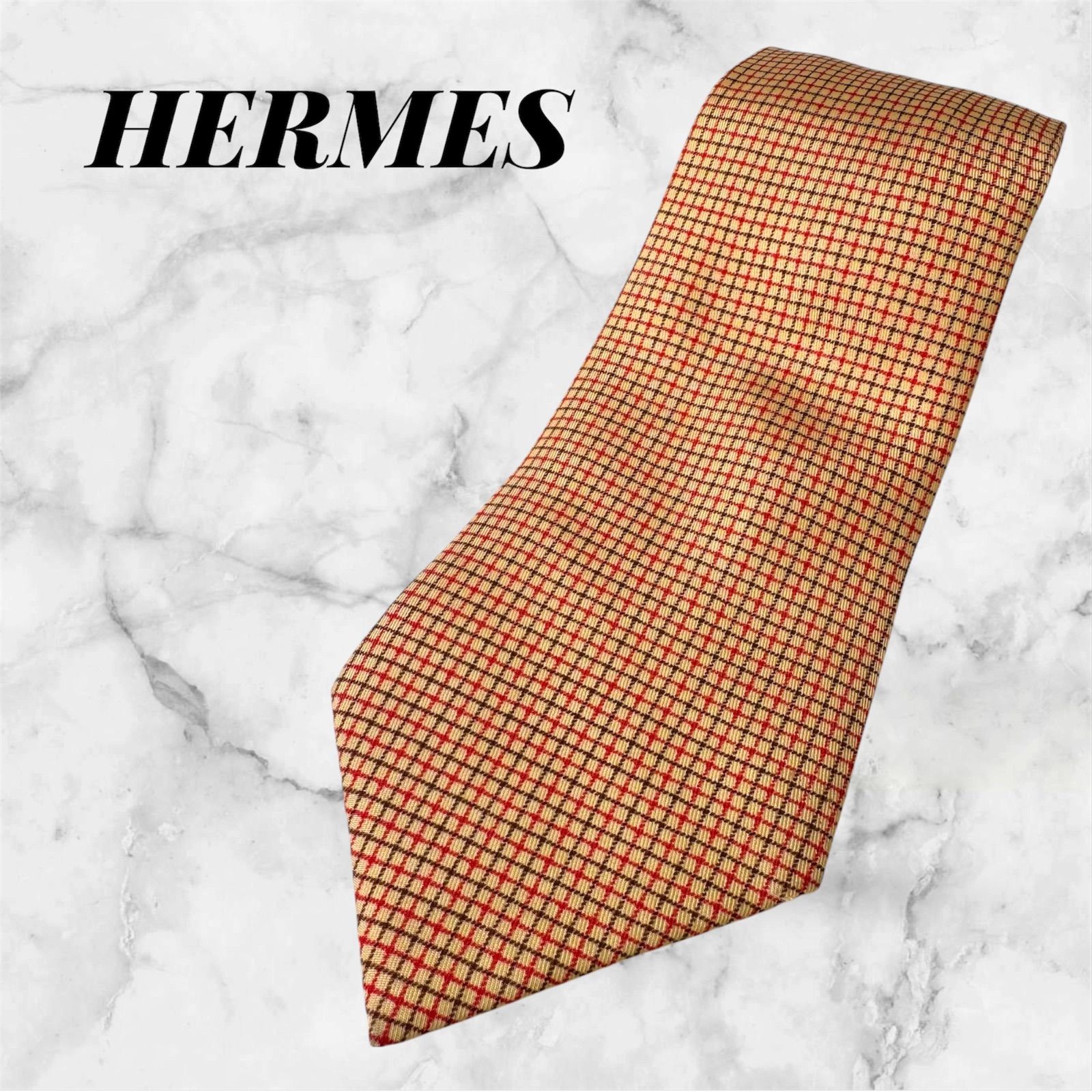 ✨Cランク HERMES エルメス ブランド ネクタイ スーツ ビジネス ✨Cランク HERMES エルメス ブランド ネクタイ スーツ ビジネス