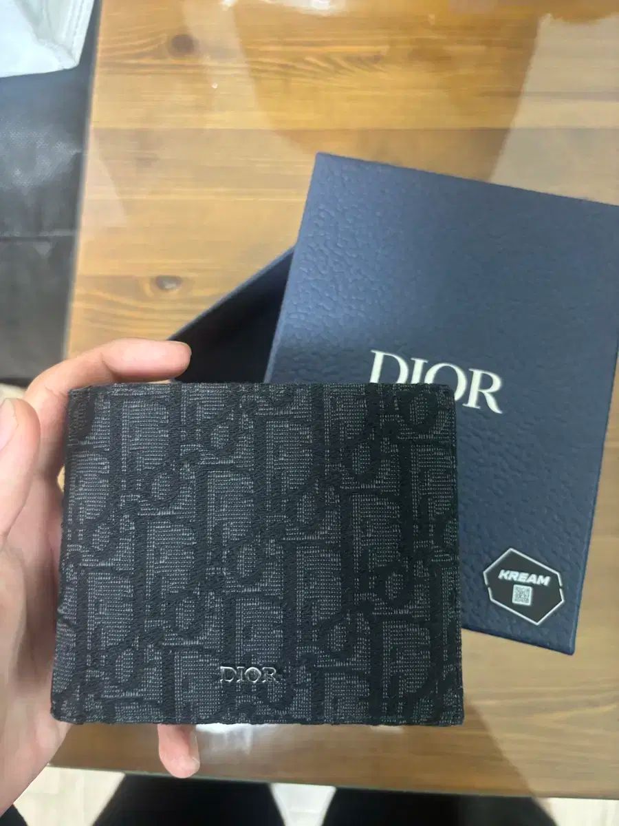 ブランニュークラス|クリームエディション Dior ディオール オブリーク 二つ折り財布 ブラック ほぼ