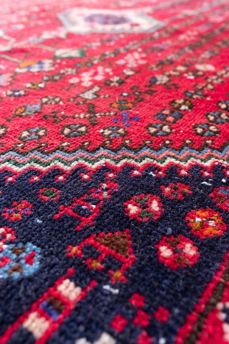 122 x 73cm　70-80s Persian TRIBAL RUG　トライバルラグ アバデ カシュガイ ペルシャ絨毯 手織り