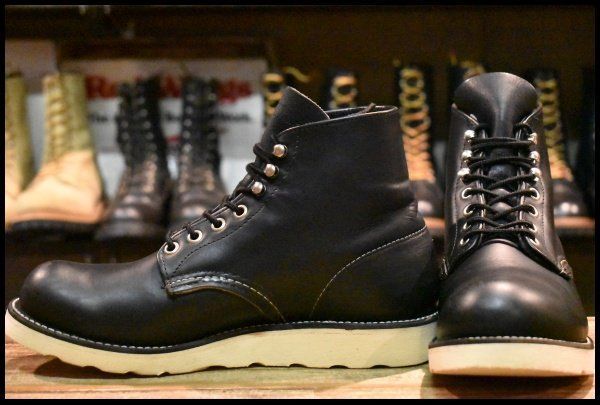 REDWING/プレーントゥ/四角犬タグ/ブラック/アイリッシュセッター REDWING/プレーントゥ/四角犬タグ/ブラック/アイリッシュセッター